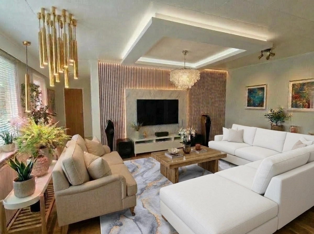 Interior design in Coastal / Hamptons style — Living Room by GenRoom AI