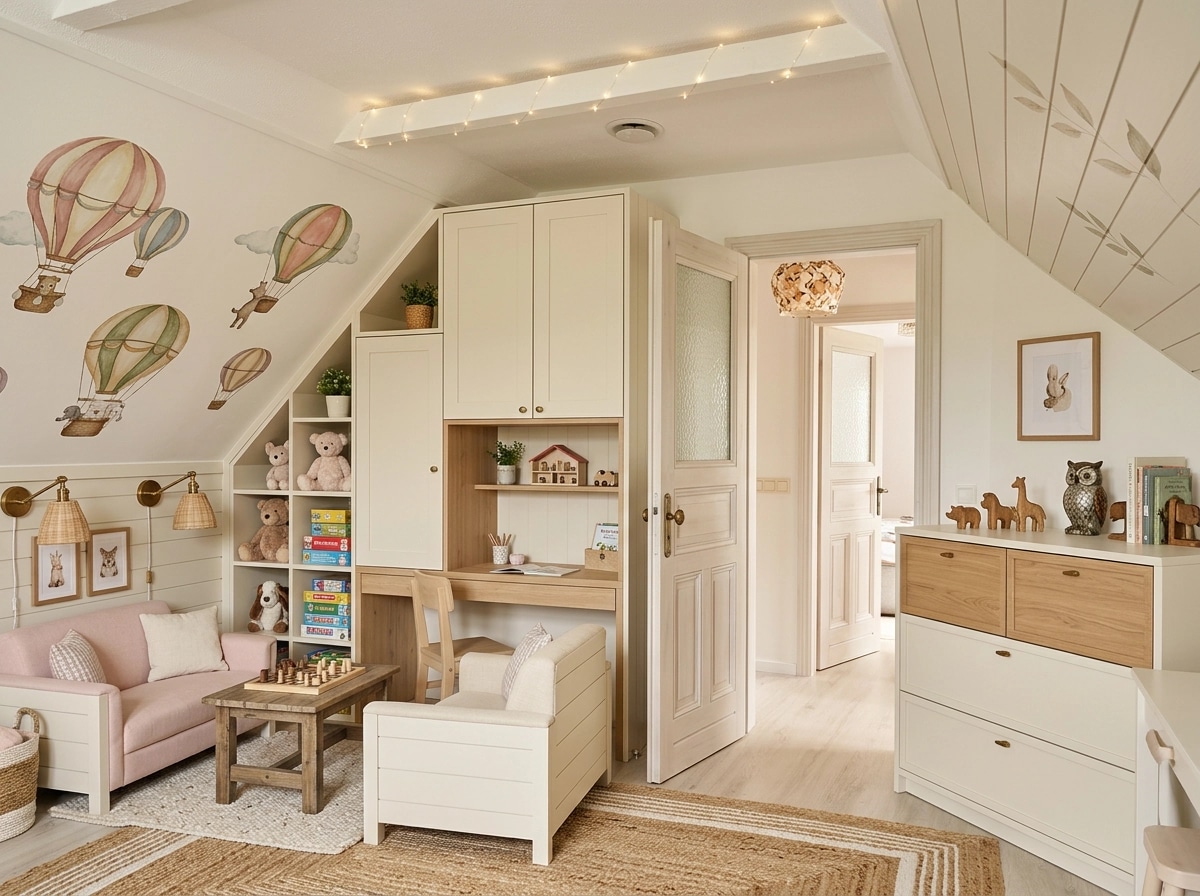 Modern Farmhouse Kids Room design — interior photo by GenRoom AI