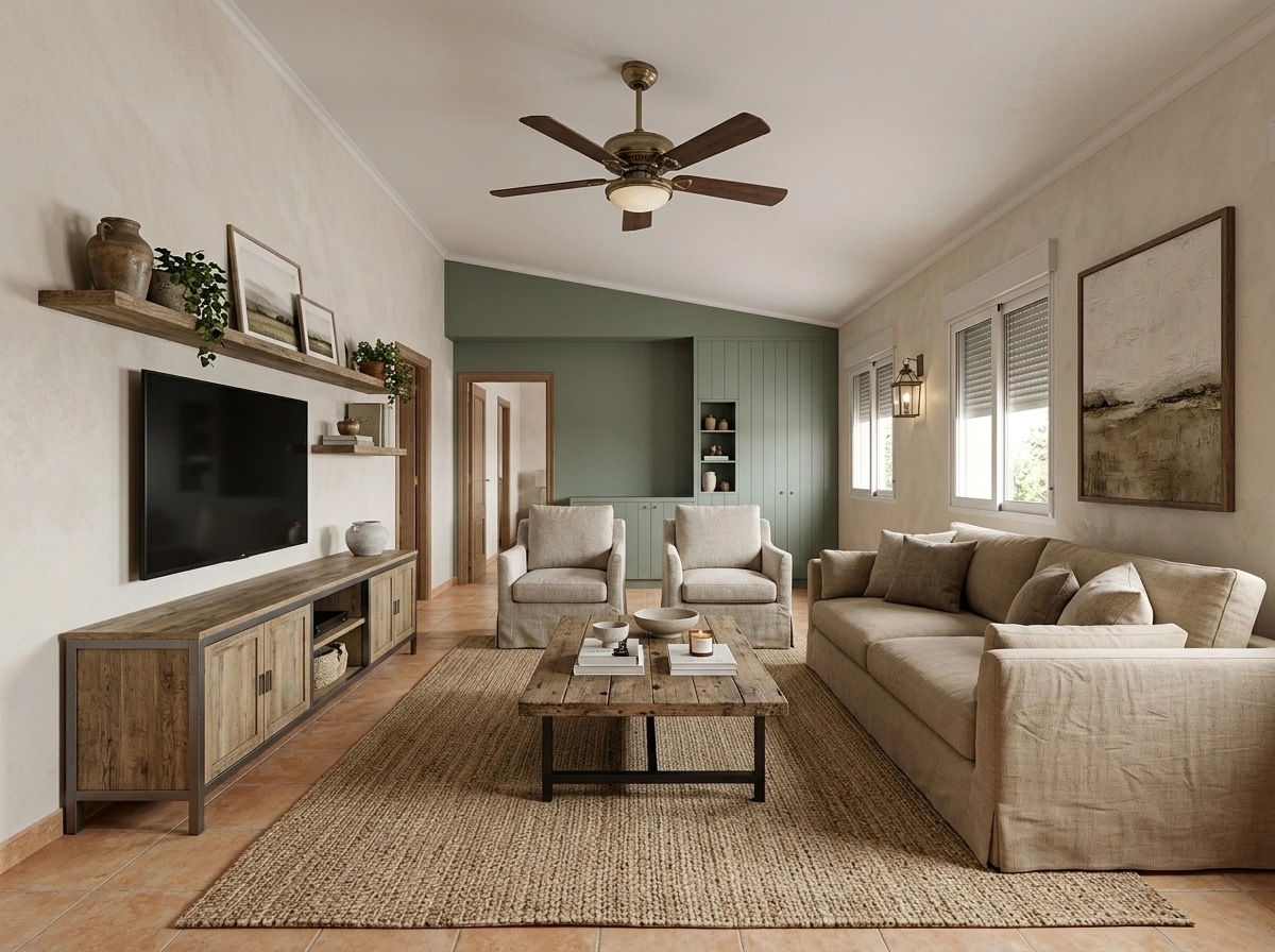 Modern Farmhouse Living Room design — interior photo by GenRoom AI