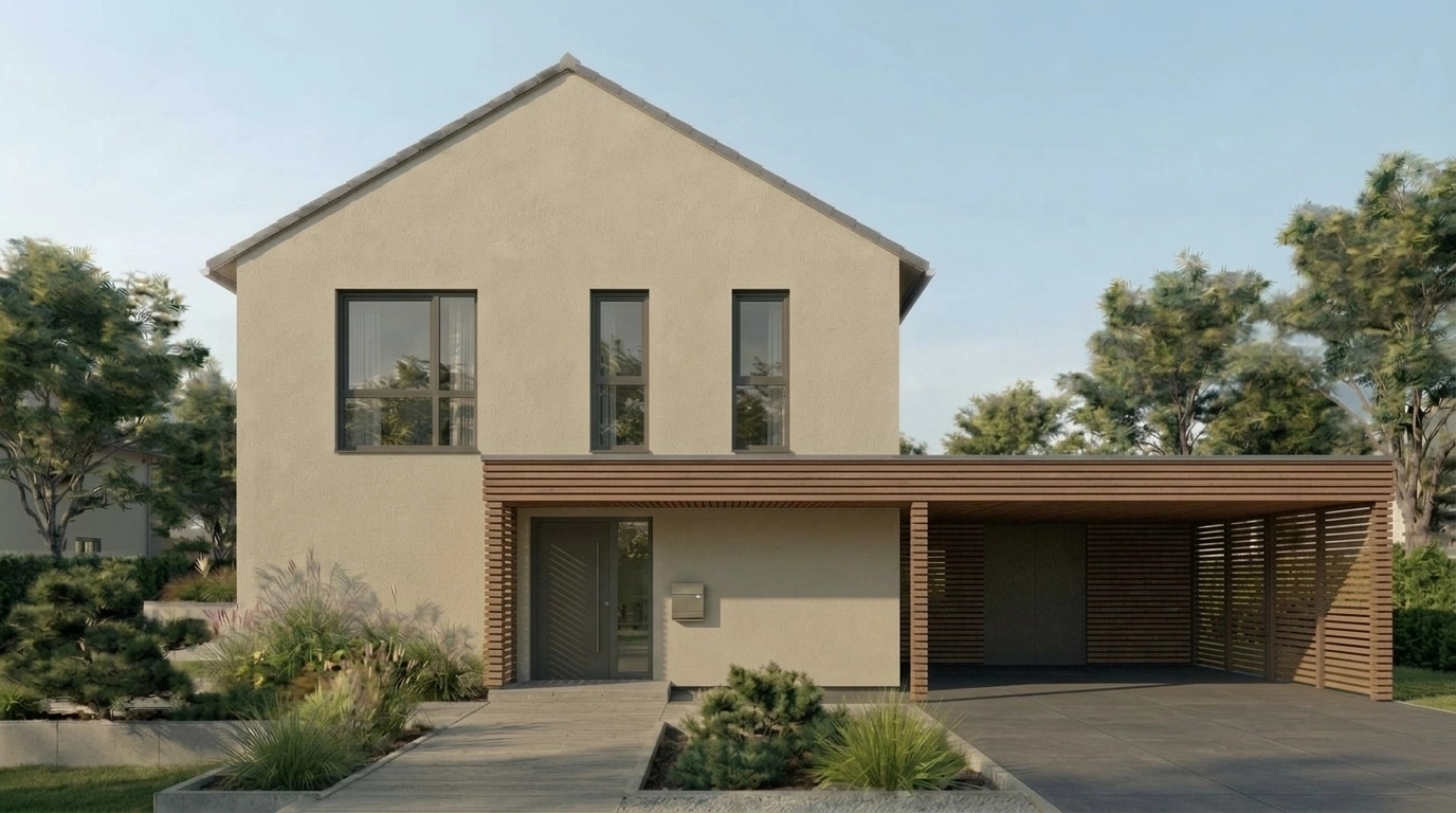 Facade design in German Modernist Facade style — Facade by GenRoom AI