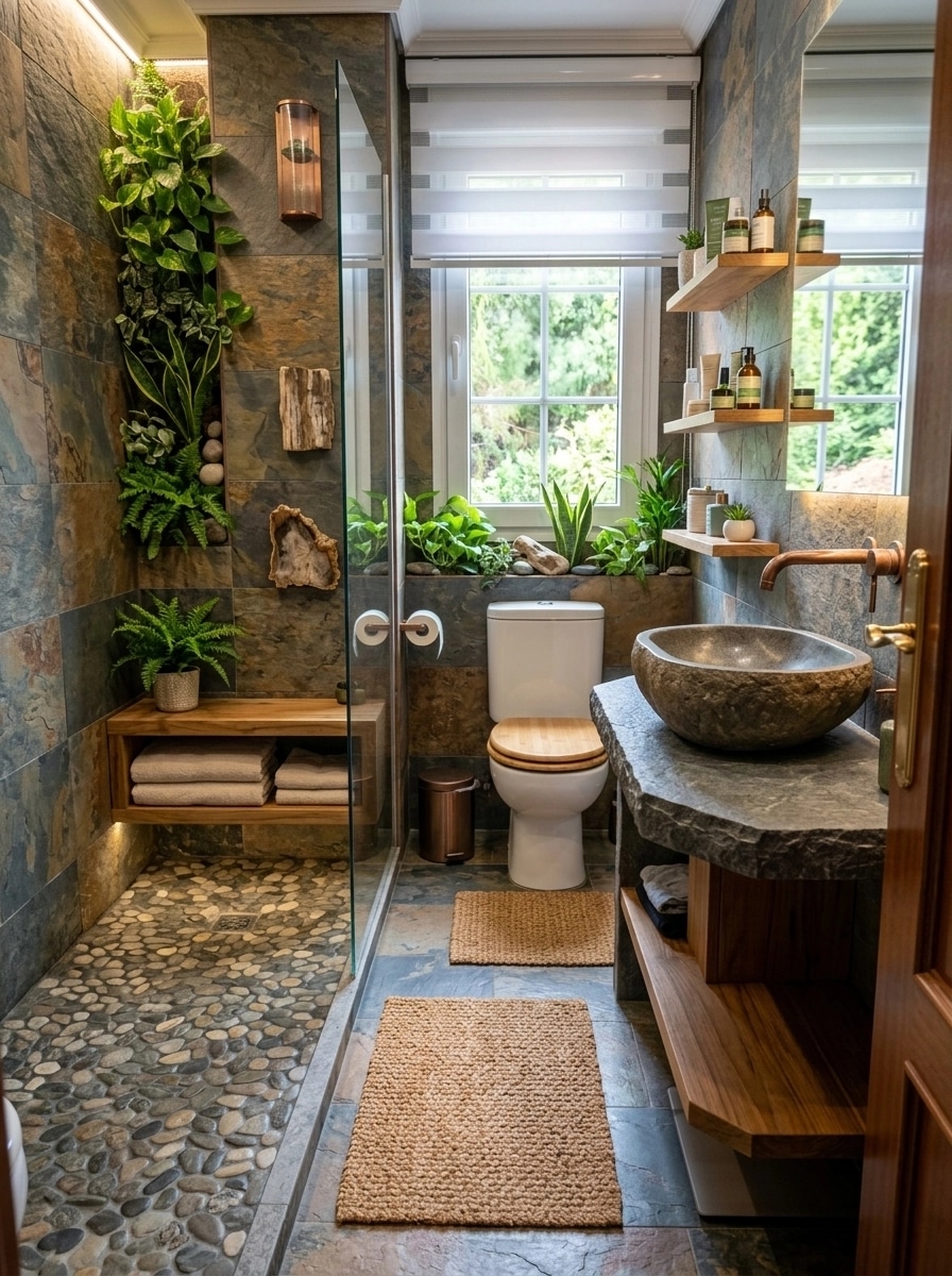 Interior design in Biophilic style — Bathroom by GenRoom AI