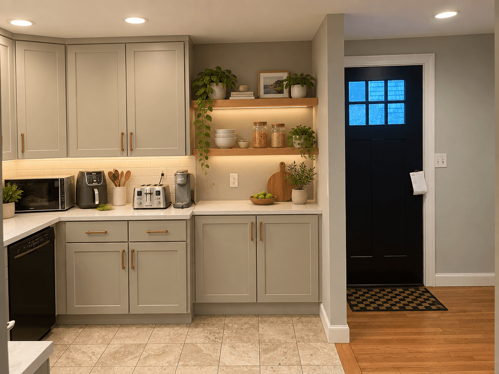 Kitchen interior in Scandinavian style — photo by GenRoom AI
