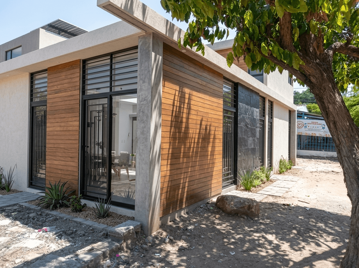 Facade design in Contemporary Facade style — Yard by GenRoom AI