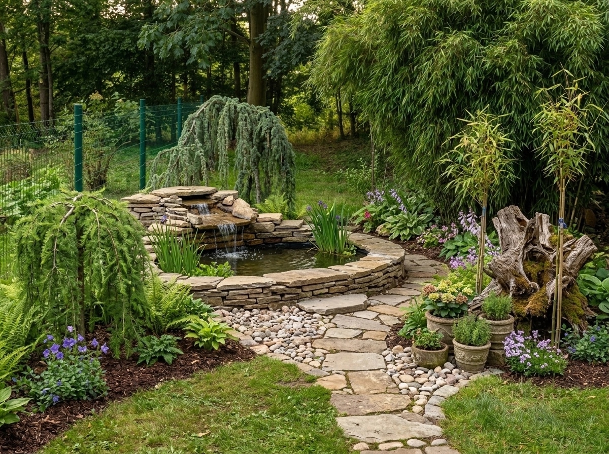 Country Rustic Garden Yard design — yard photo by GenRoom AI