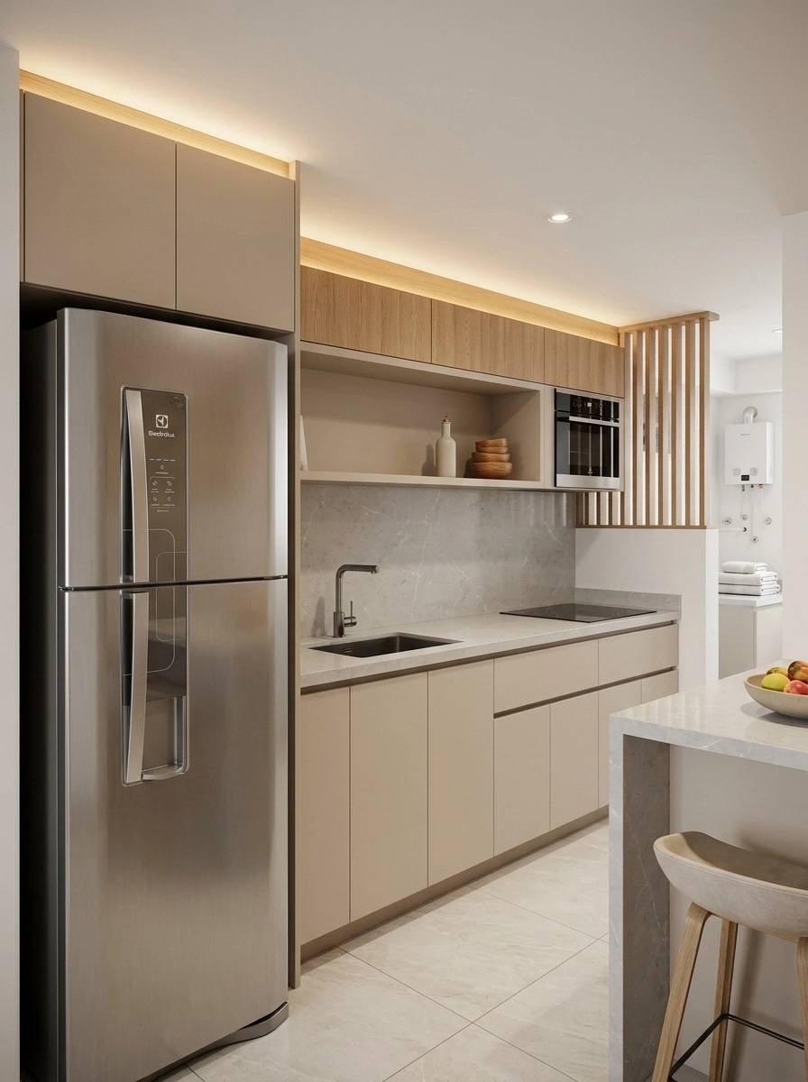 Minimalism Kitchen design — interior photo by GenRoom AI