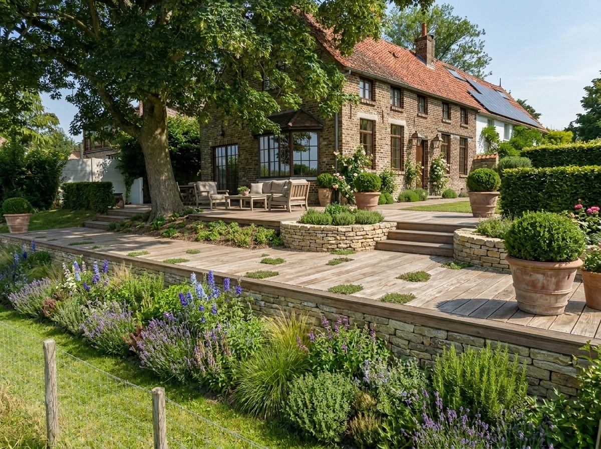 Country Rustic Garden Yard design — yard photo by GenRoom AI