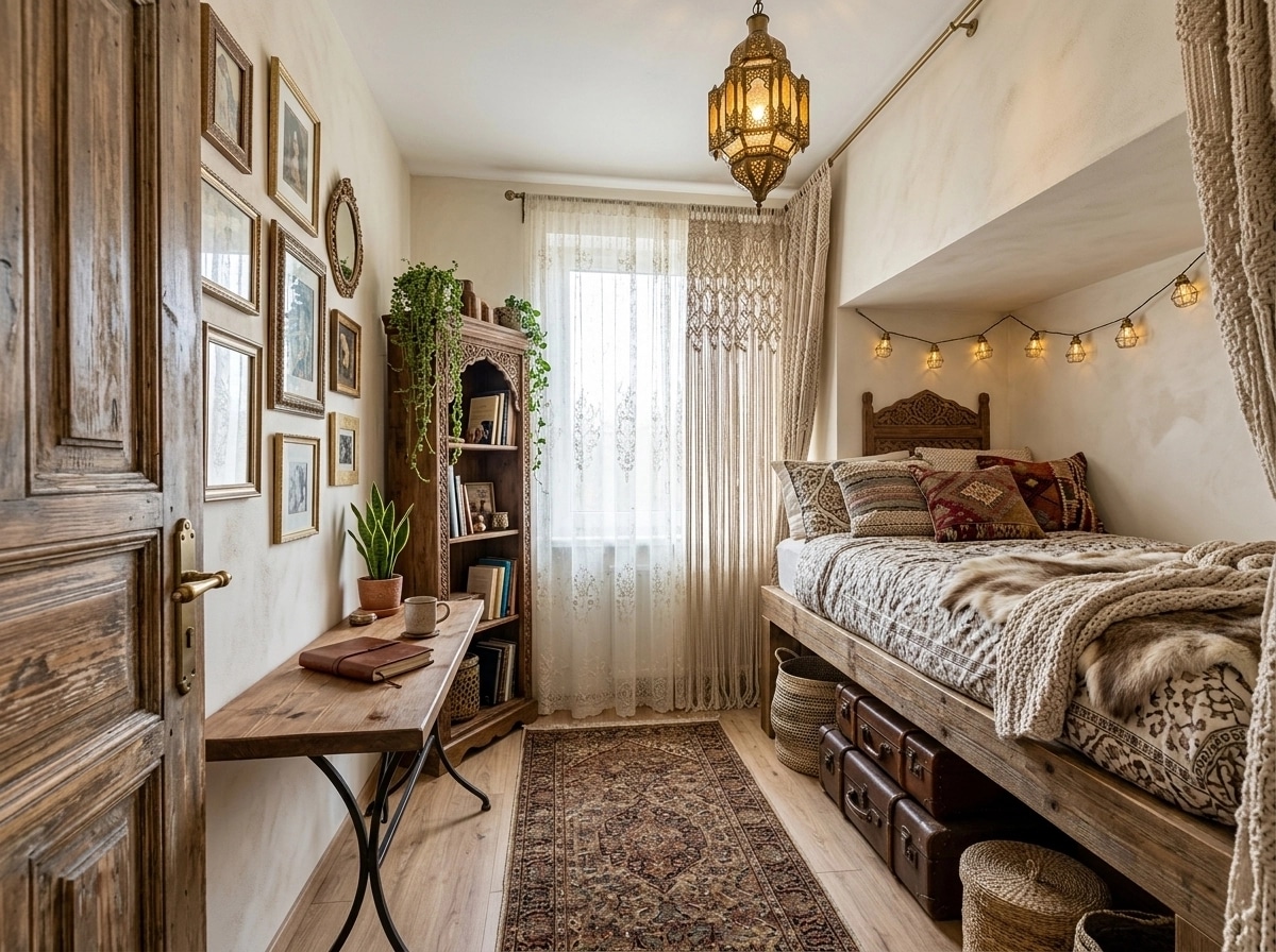 Bohemian Bedroom design — interior photo by GenRoom AI
