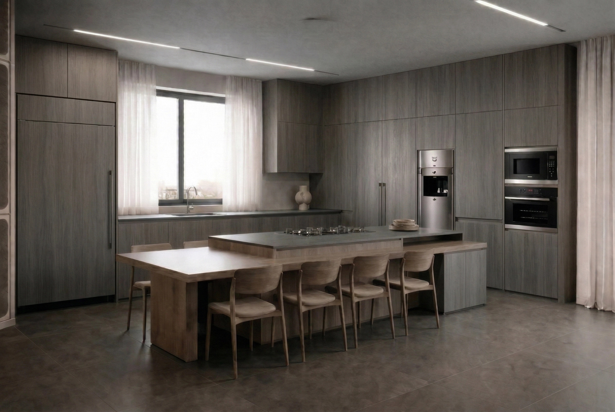 Minimalism Kitchen design — interior photo by GenRoom AI