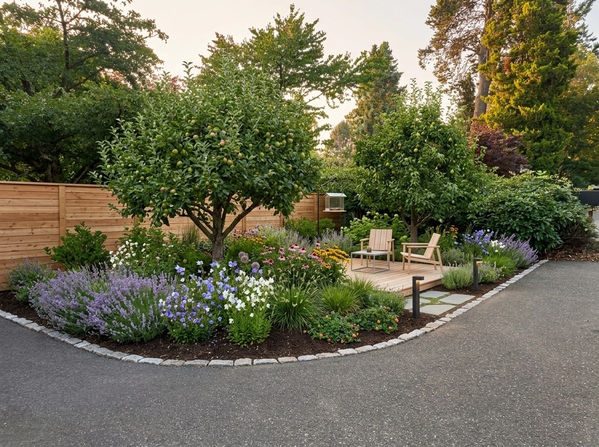 Landscape design in Scandinavian Garden style — Yard by GenRoom AI