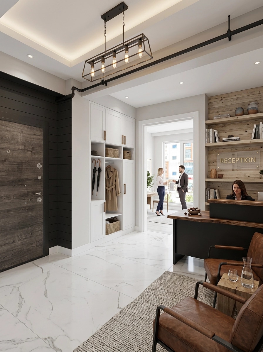 Interior design in Modern Farmhouse style — lobby by GenRoom AI