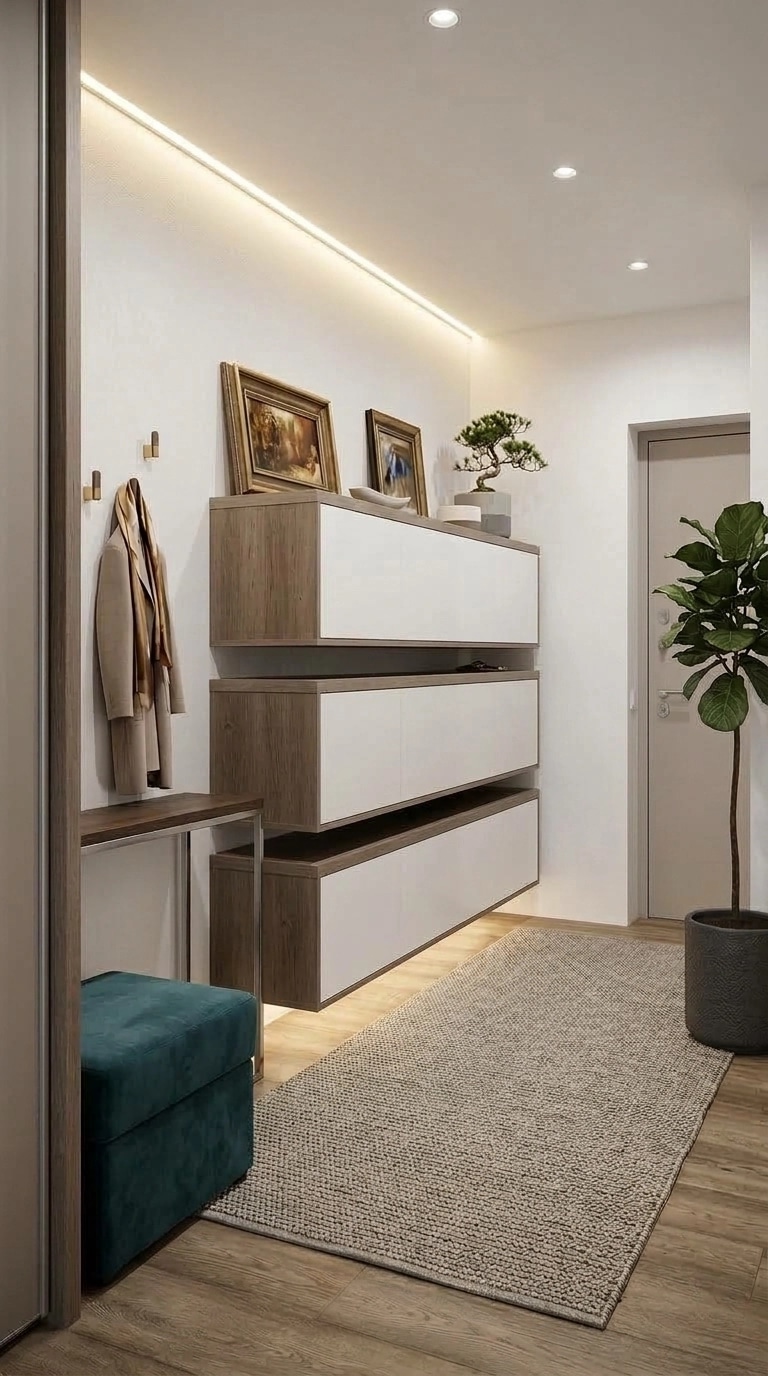 Minimalism Hallway design — interior photo by GenRoom AI