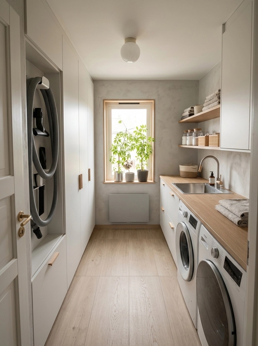 Interior design in Scandinavian style — laundry by GenRoom AI