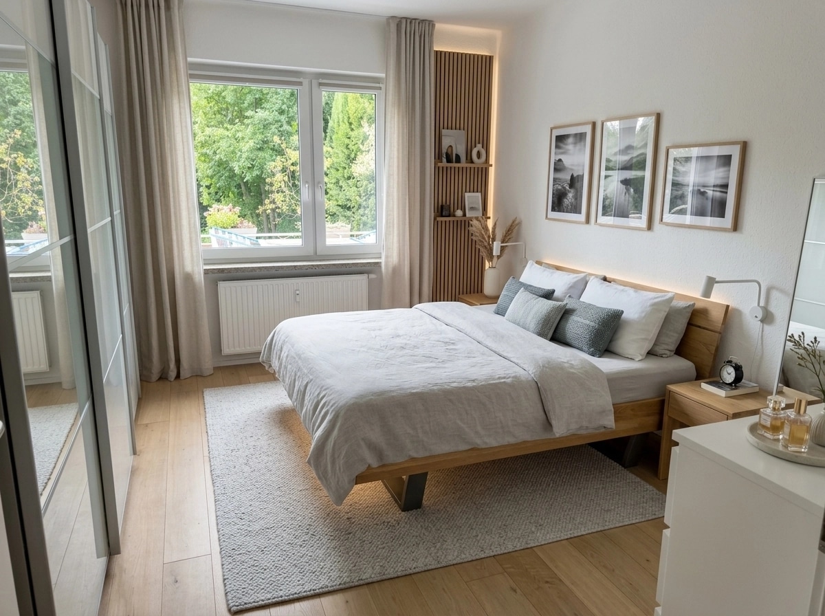 Interior design in Scandinavian style — Bedroom by GenRoom AI