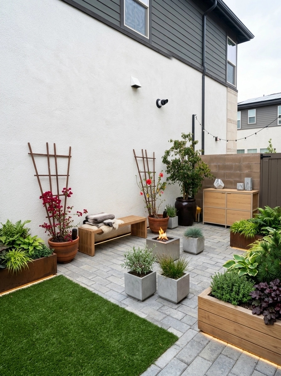 Landscape design in Scandinavian Garden style — Yard by GenRoom AI