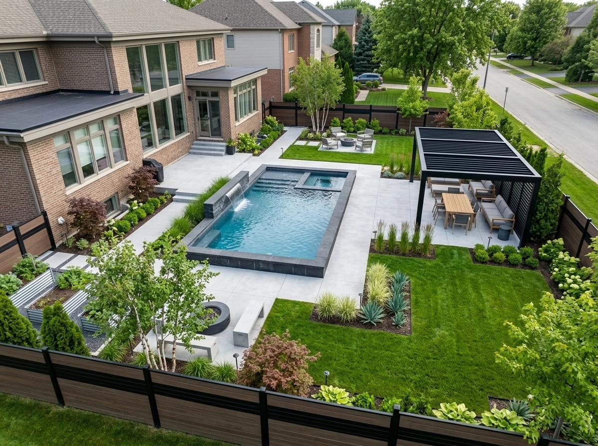 Landscape design in Minimalist Yard style — Yard by GenRoom AI