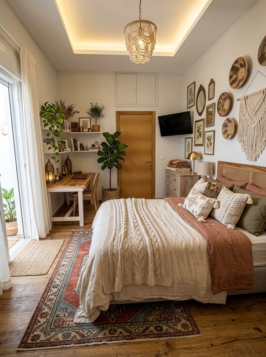 Bohemian Bedroom design — interior photo by GenRoom AI