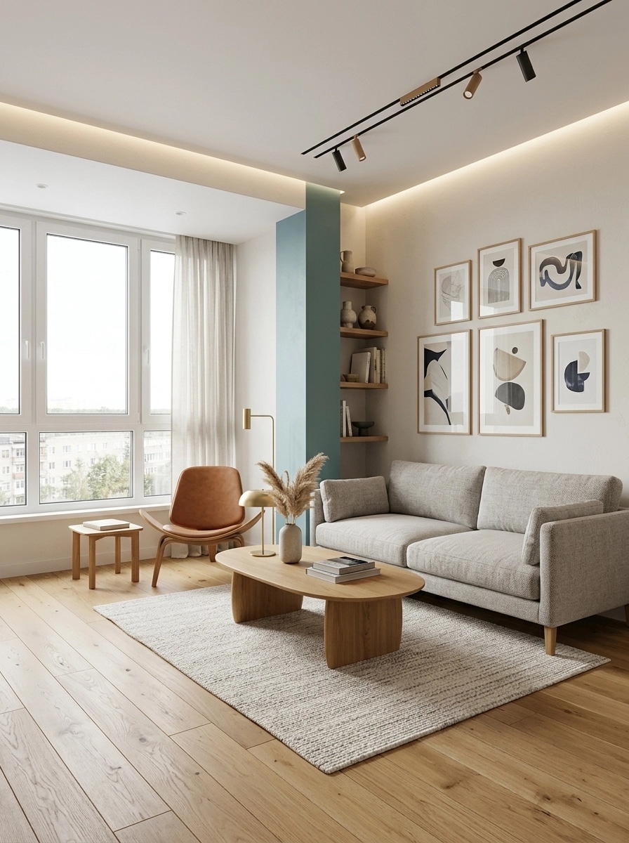 Interior design in Scandinavian style — Living Room by GenRoom AI