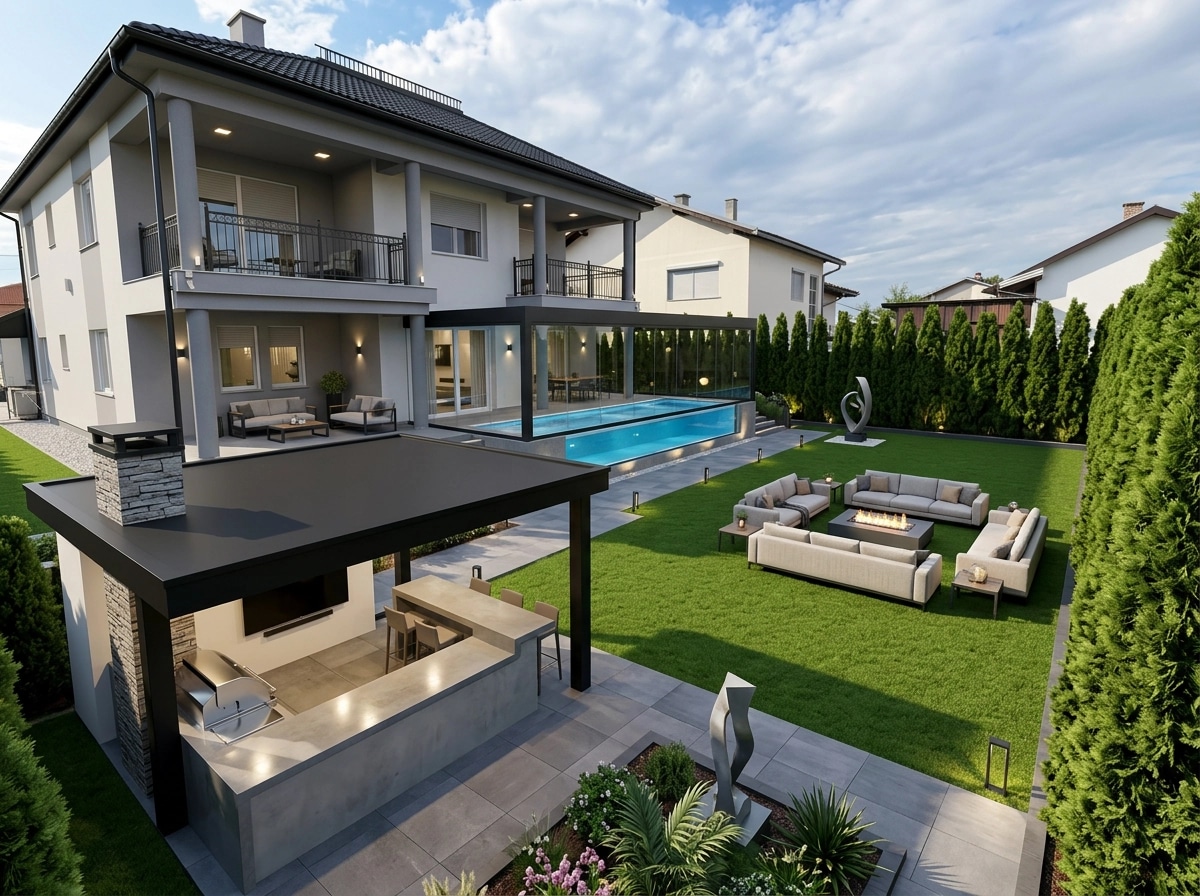 Landscape design in Contemporary Yard style — Yard by GenRoom AI