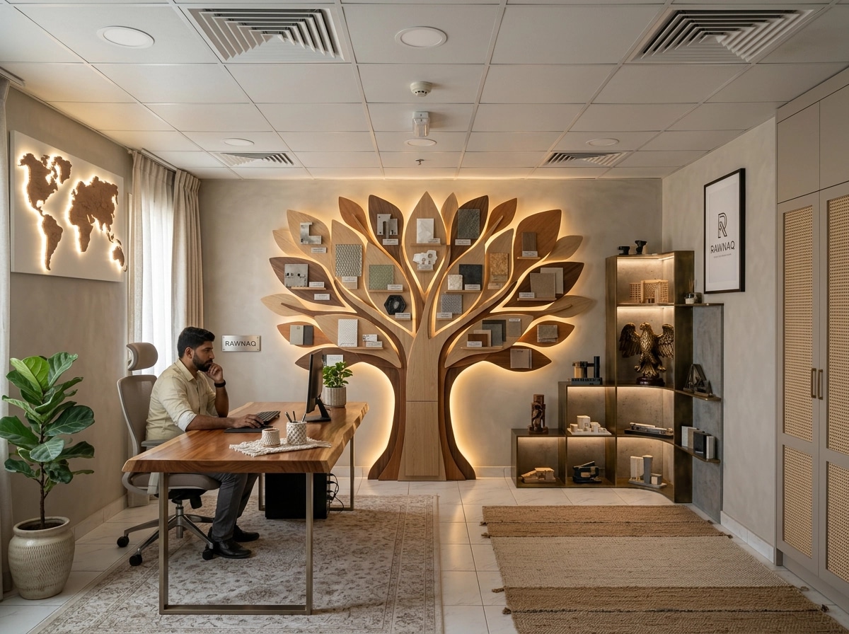 Bohemian Office design — interior photo by GenRoom AI