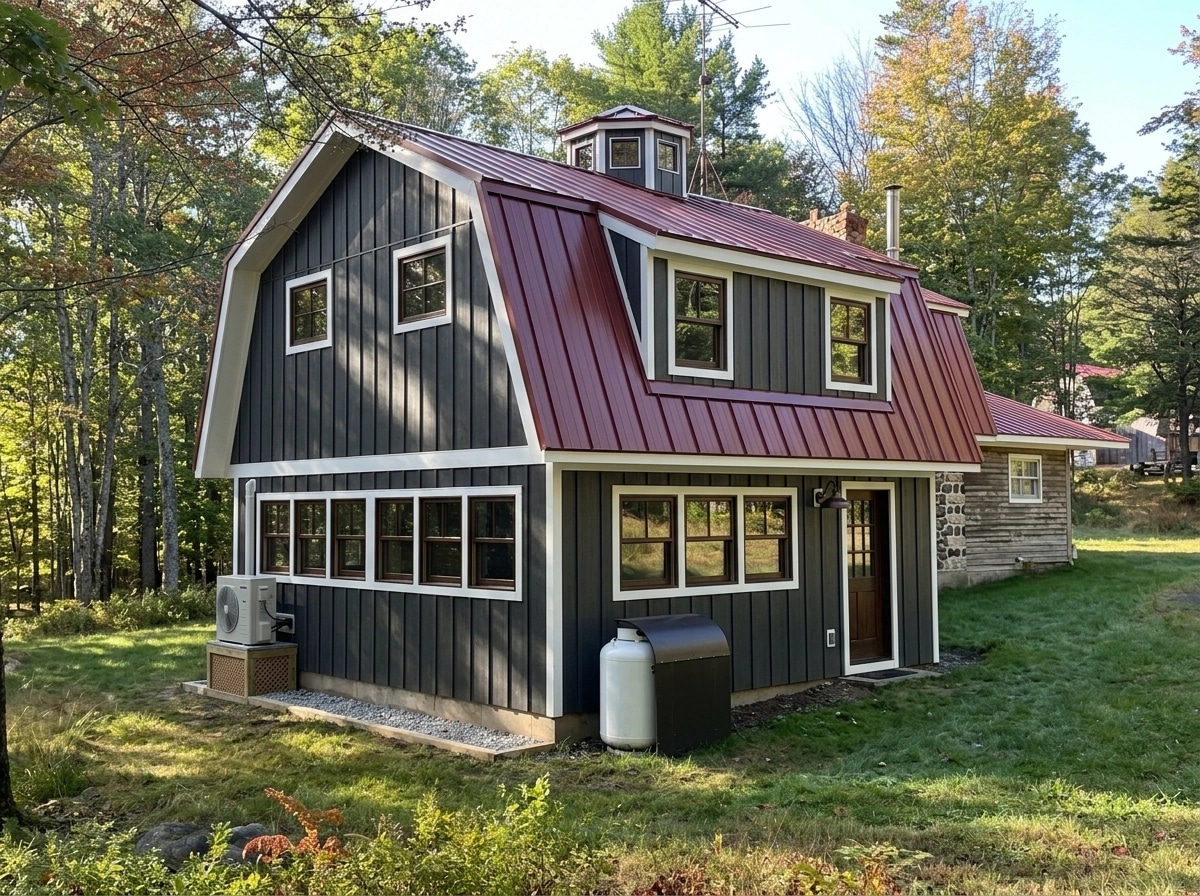 Facade design in Barnhouse Facade style — photo by GenRoom AI