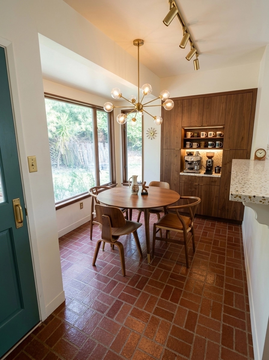 Interior design in Mid-Century Modern style — Kitchen by GenRoom AI