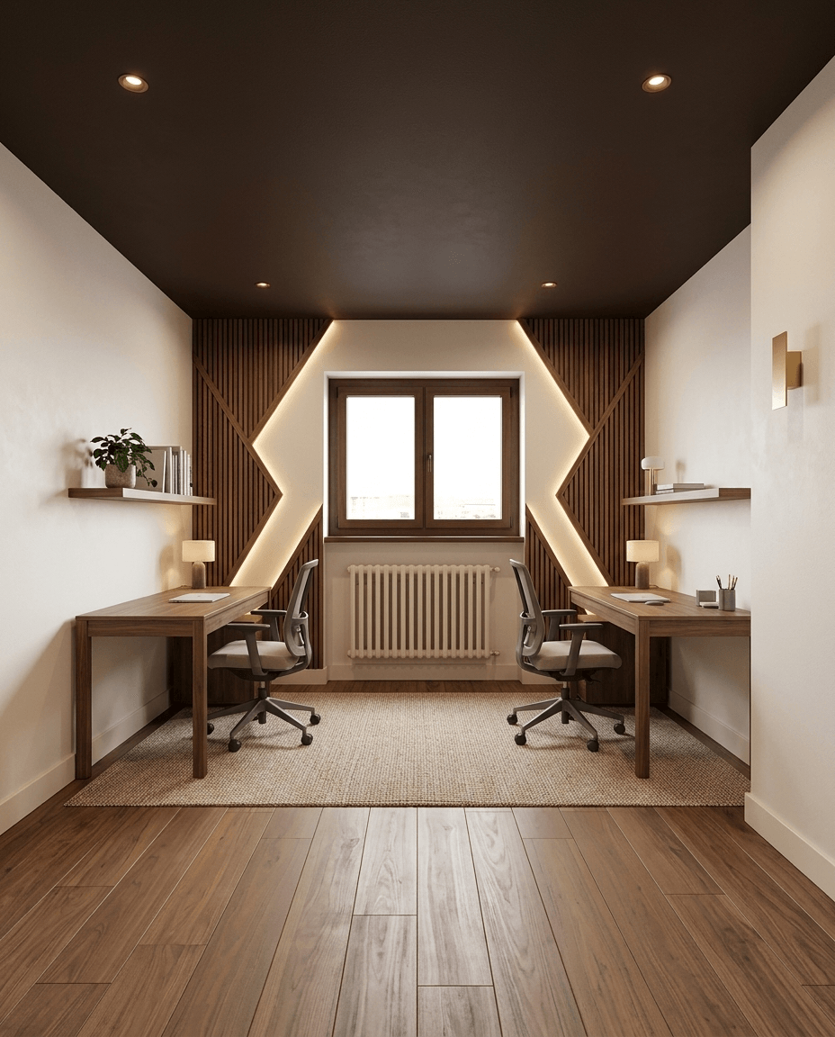 Office interior in Scandinavian style — photo by GenRoom AI