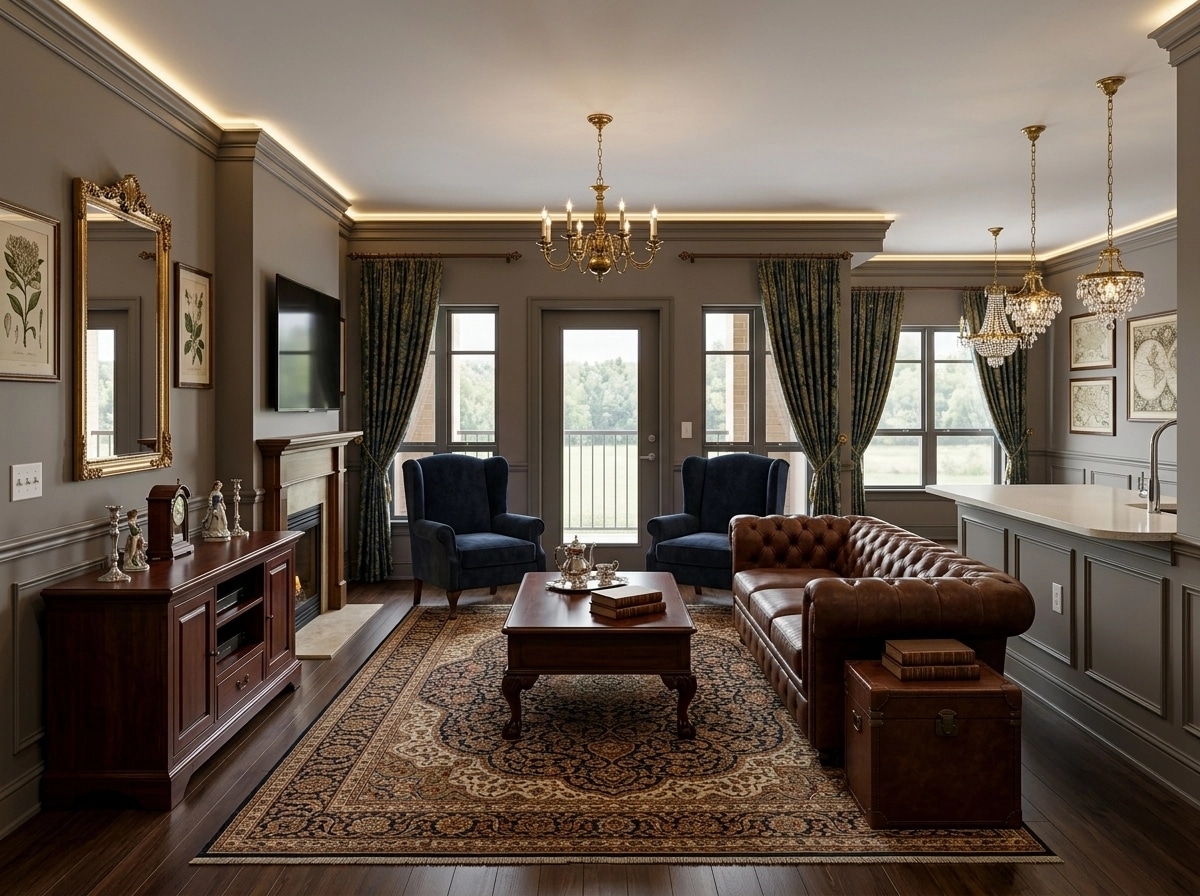 Interior design in British style — Living Room by GenRoom AI