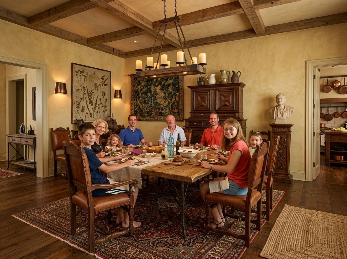 Interior design in Rustic style — dining_room by GenRoom AI