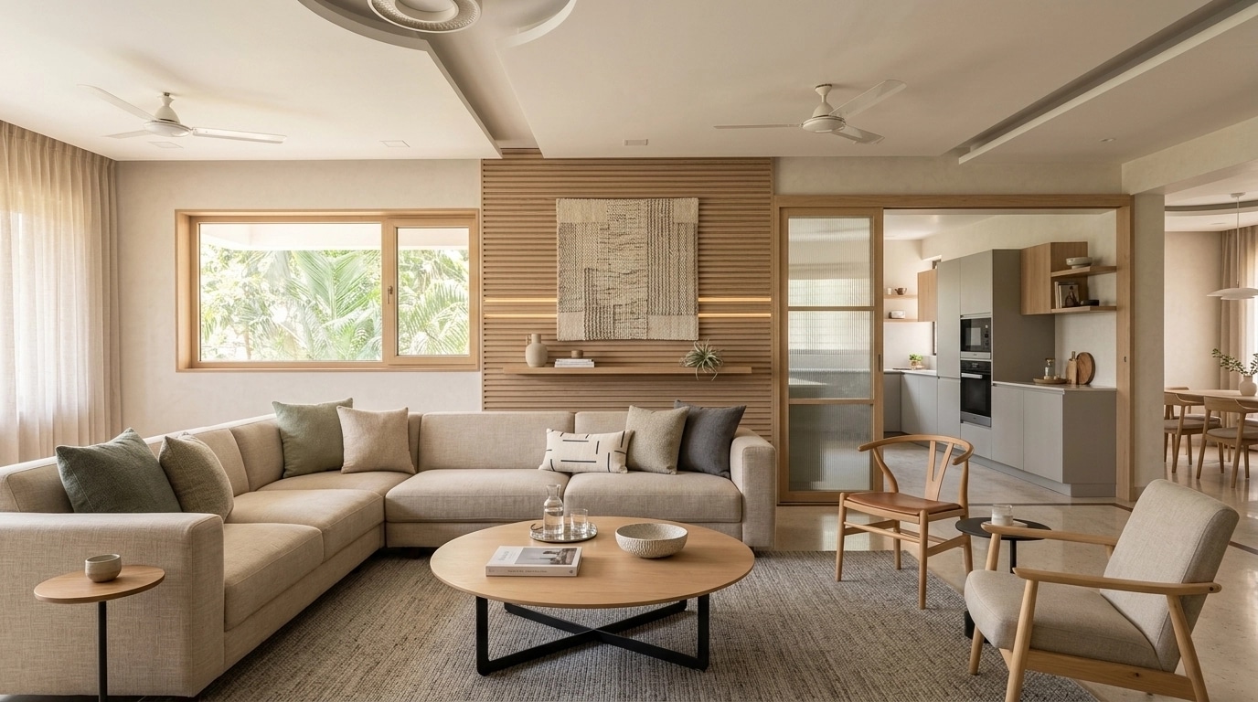 Scandinavian Living Room design — interior photo by GenRoom AI