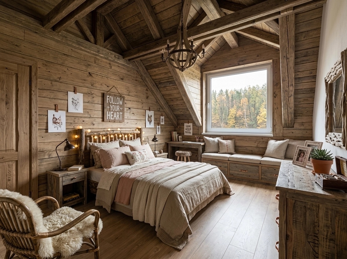 Rustic Bedroom design — interior photo by GenRoom AI