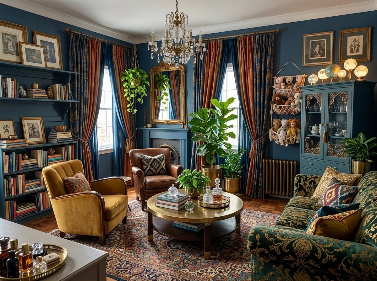 Maximalist Soggiorno design — interior photo by GenRoom AI