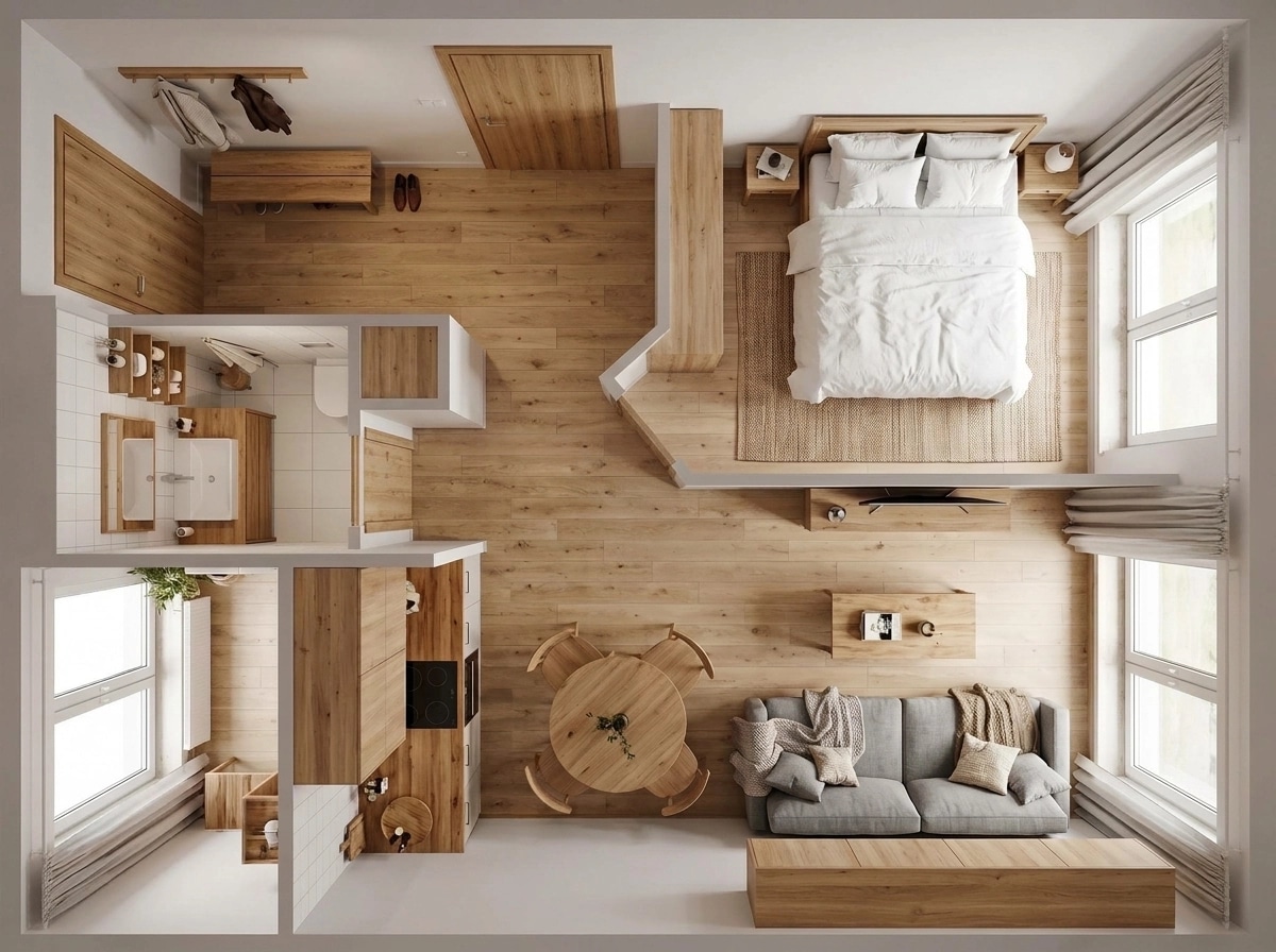 Scandinavian Soggiorno design — interior photo by GenRoom AI