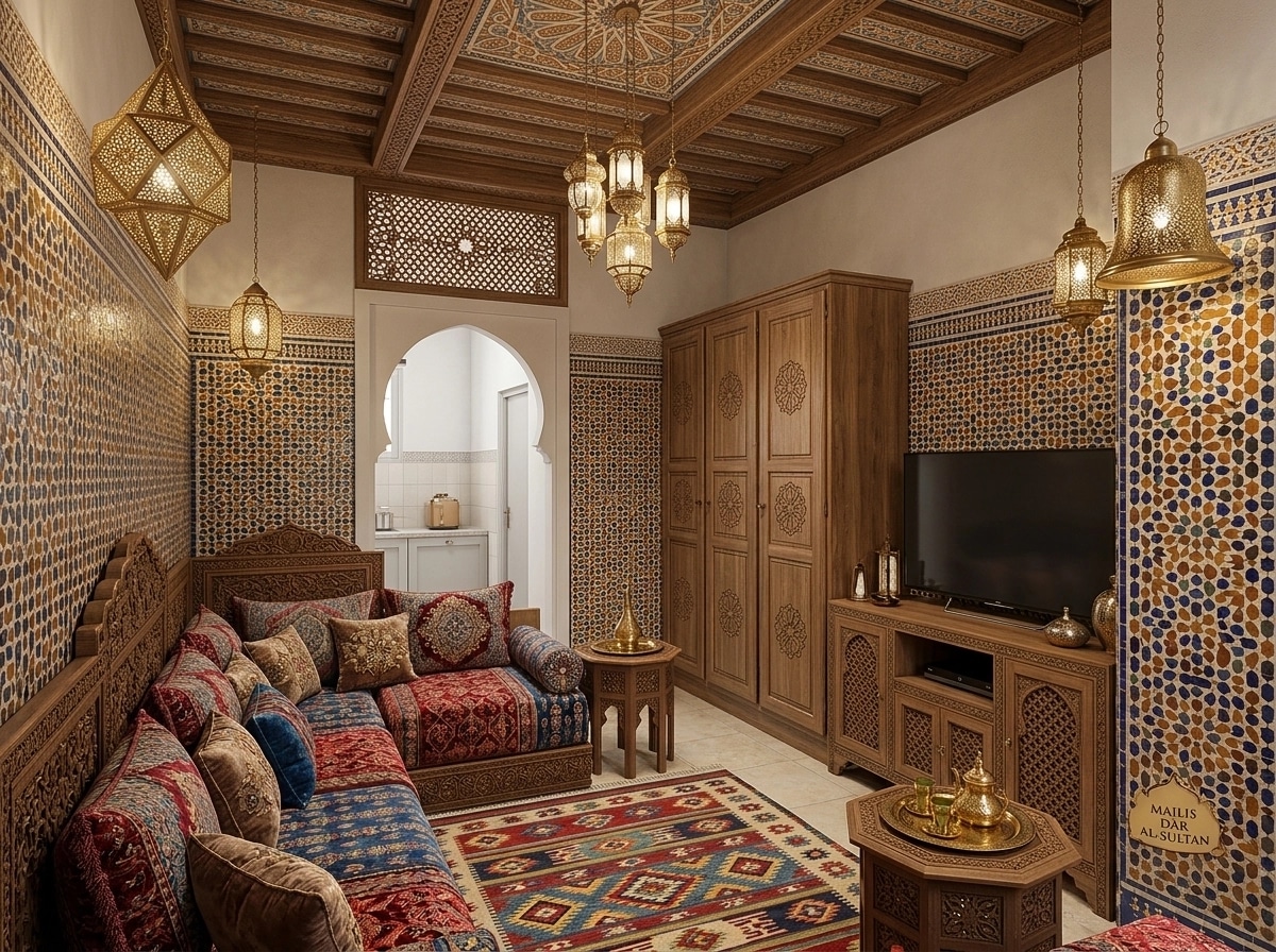 Interior design in Arabian / Moroccan style — Living Room by GenRoom AI