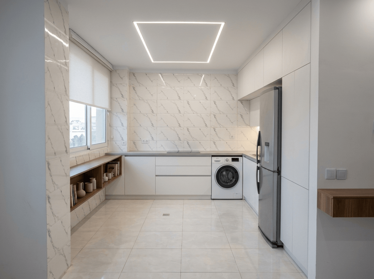 Kitchen interior in Minimalism style — photo by GenRoom AI