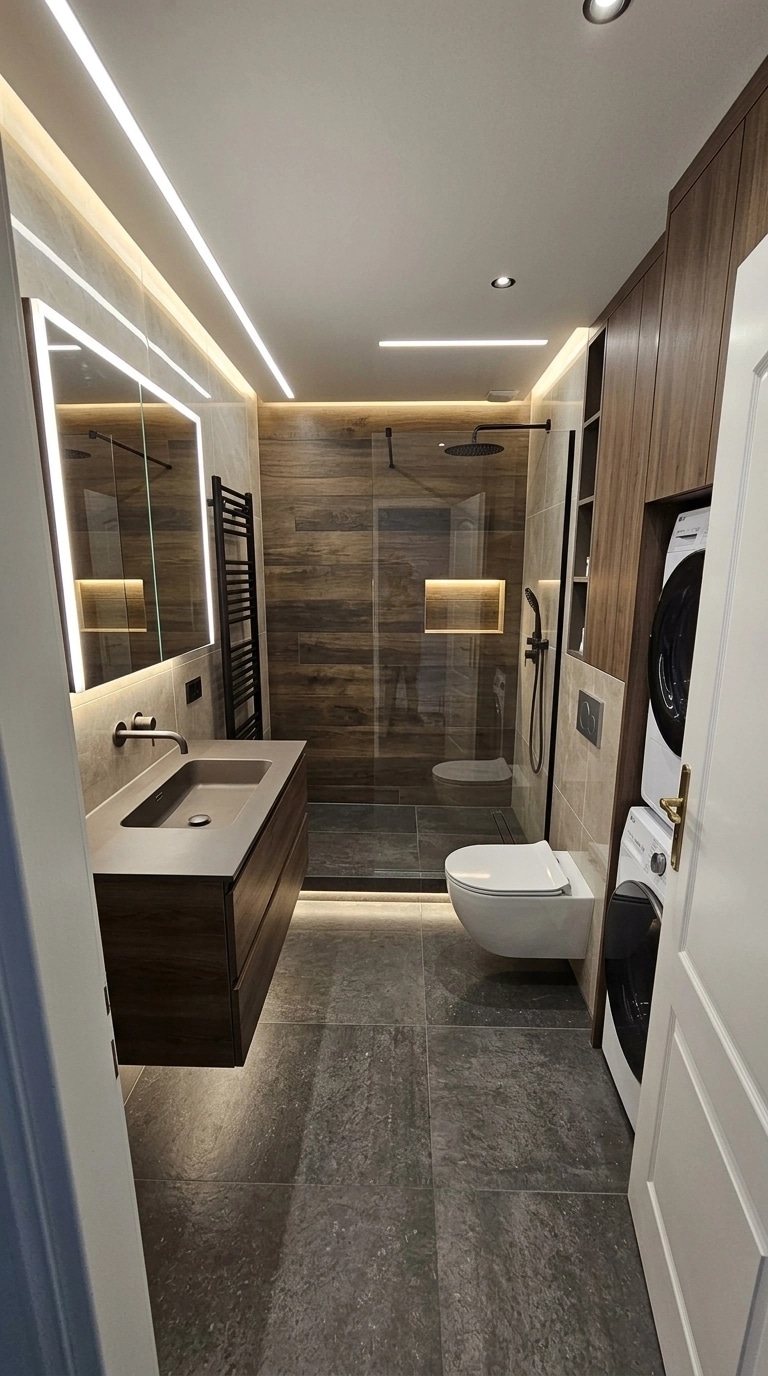 Bathroom interior in Contemporary style — photo by GenRoom AI
