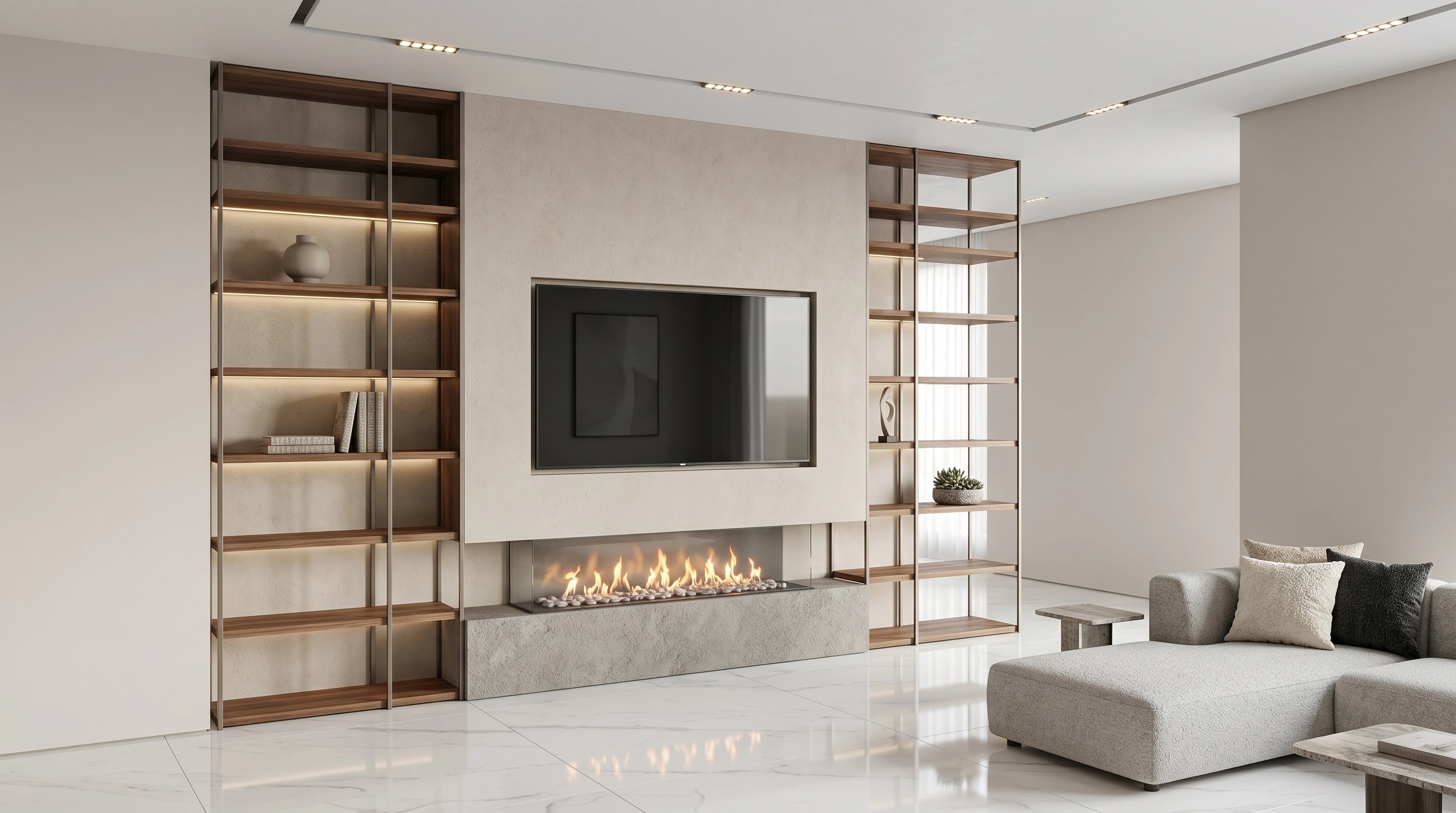 Minimalism Living Room design — interior photo by GenRoom AI