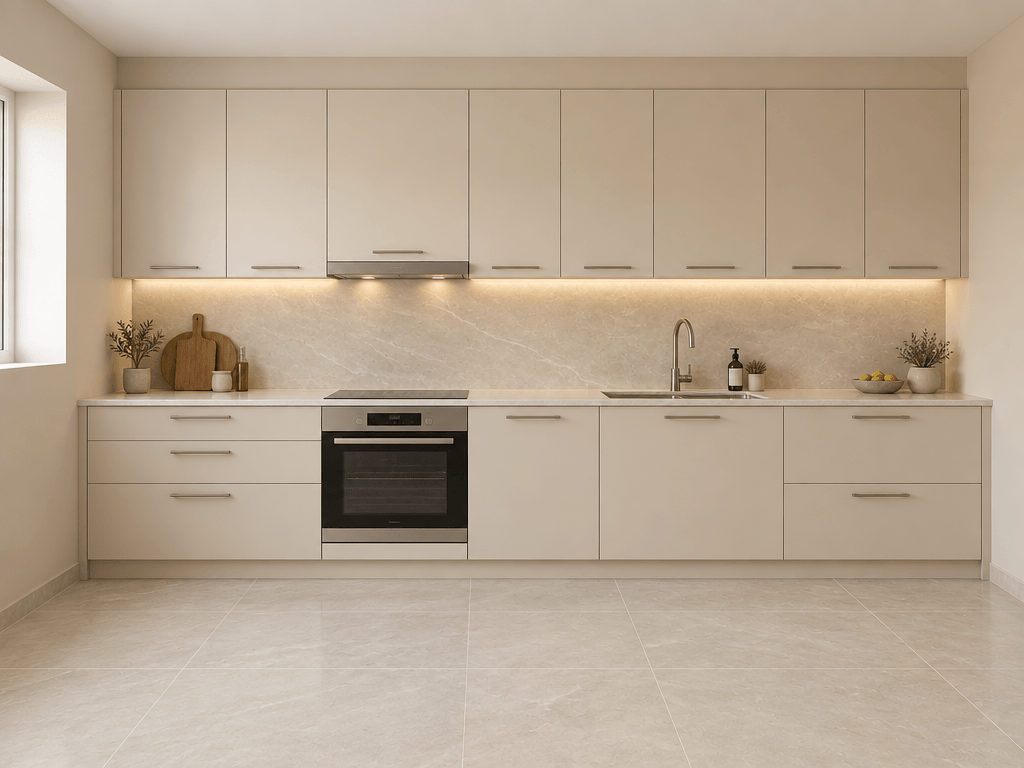 Kitchen interior in Minimalism style — photo by GenRoom AI