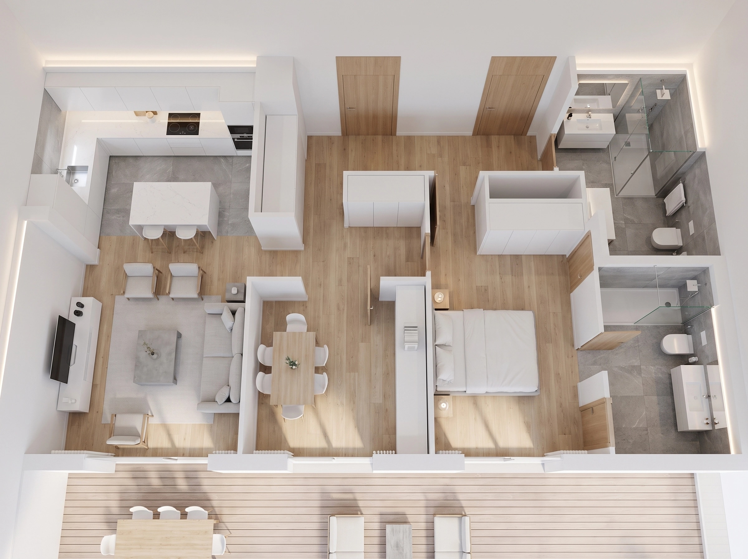 Minimalism Living Room design — interior photo by GenRoom AI