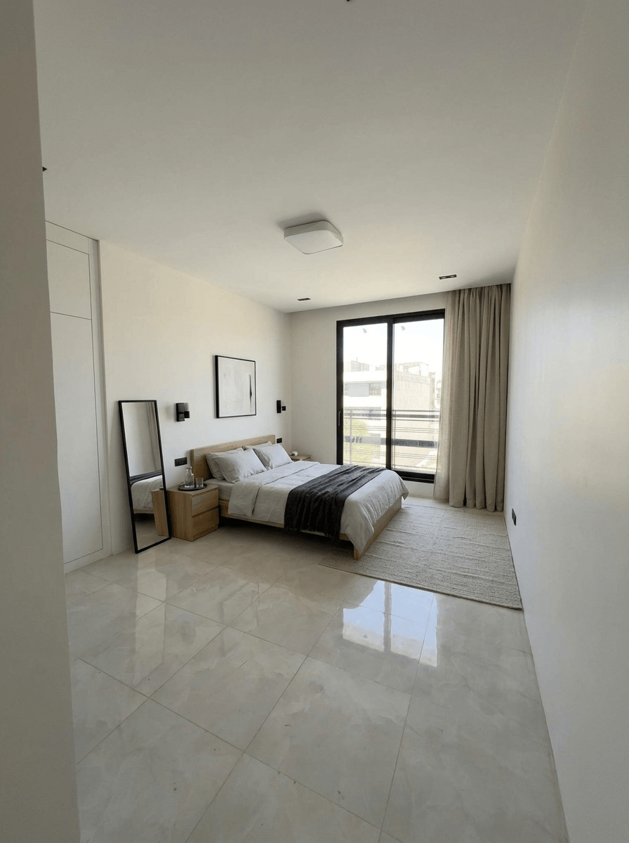 Minimalism Bedroom design — interior photo by GenRoom AI