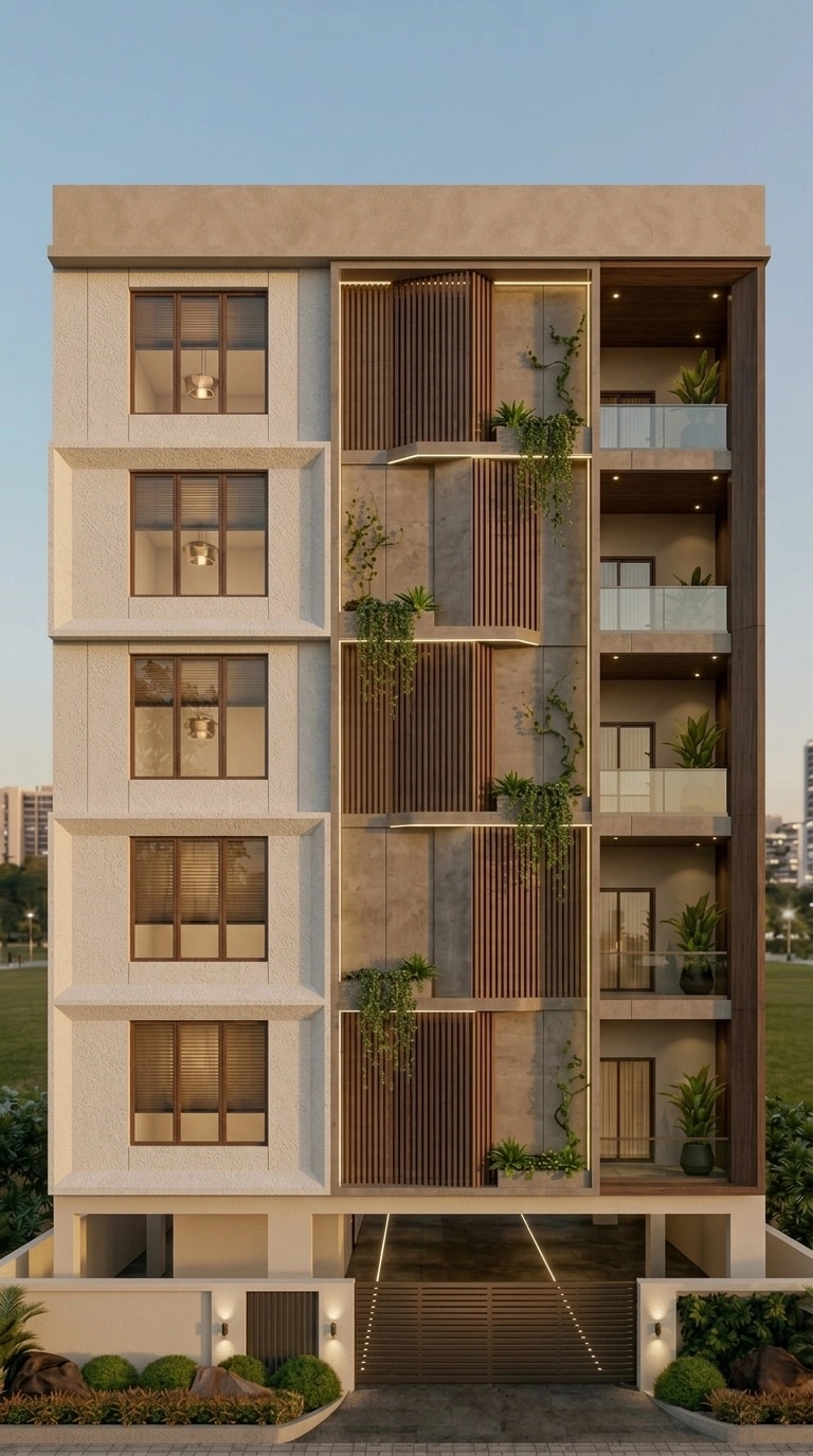 Contemporary Facade Facade design — facade photo by GenRoom AI