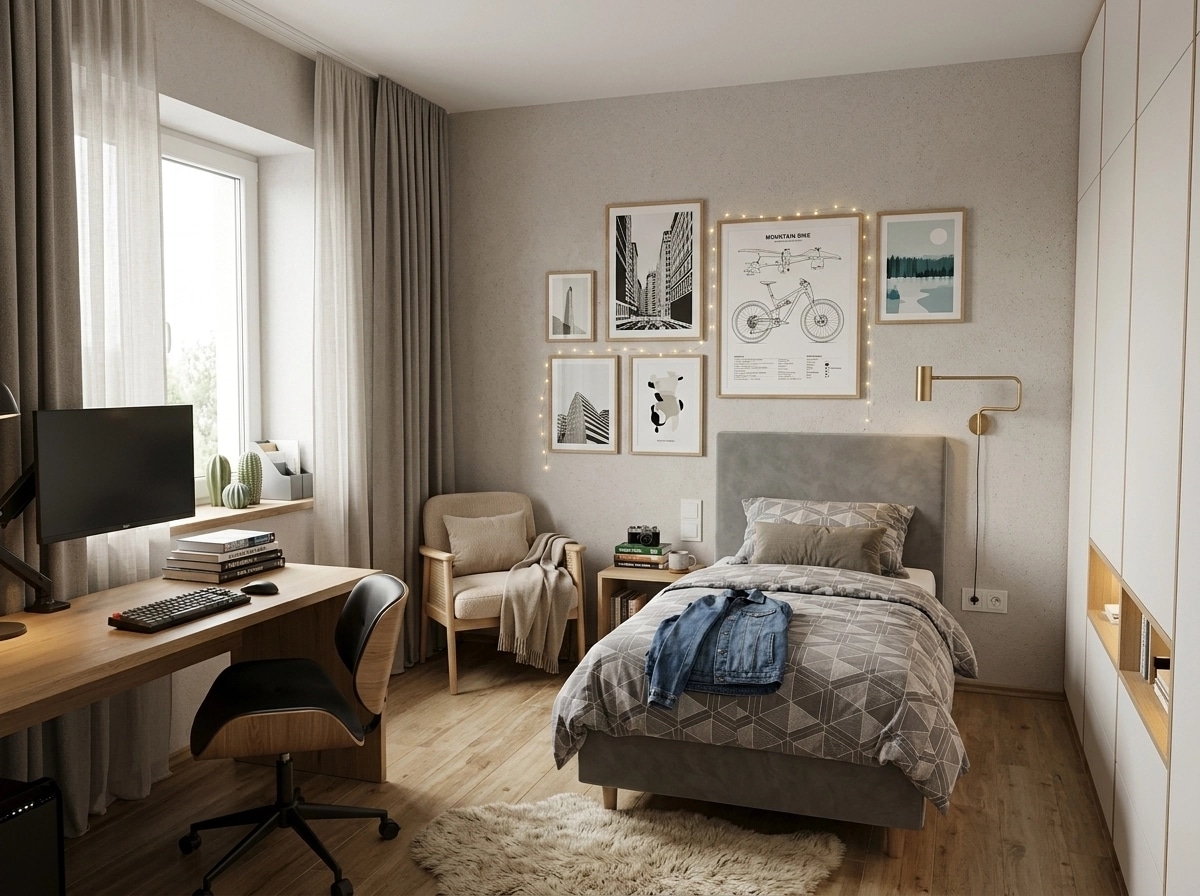 Scandinavian Kids Room design — interior photo by GenRoom AI
