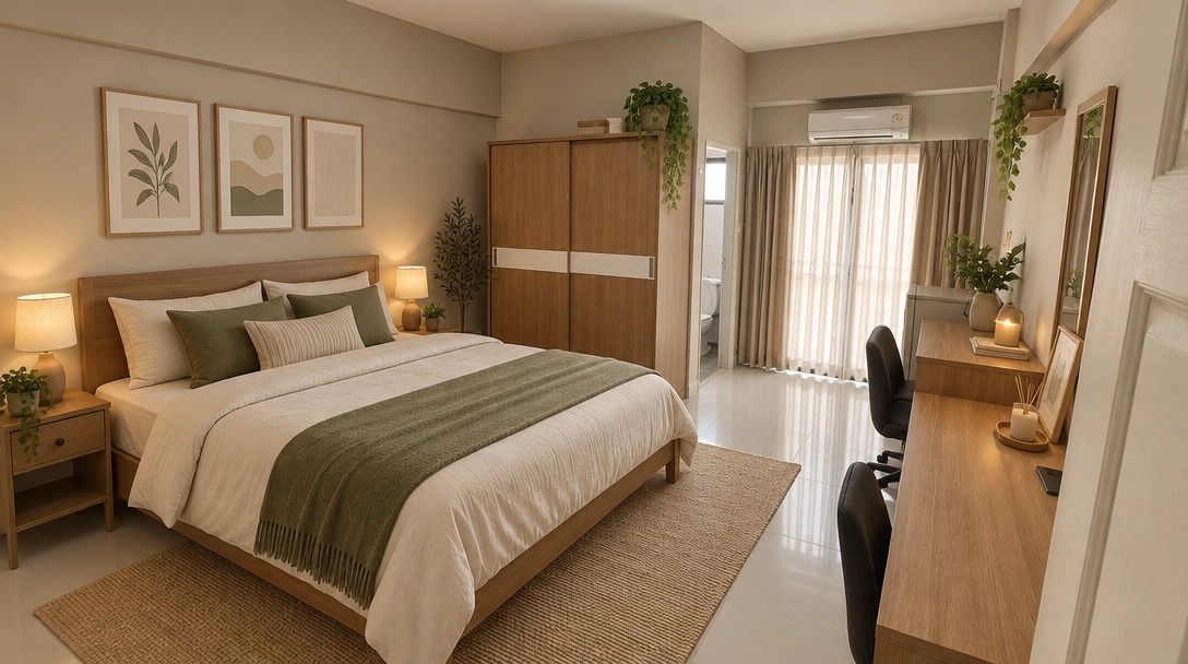Japandi Chambre design — interior photo by GenRoom AI