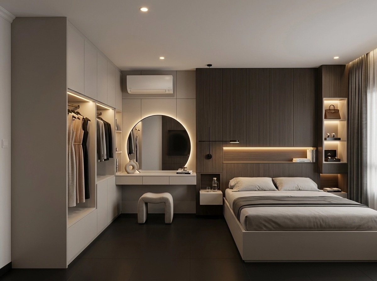 Minimalism Bedroom design — interior photo by GenRoom AI