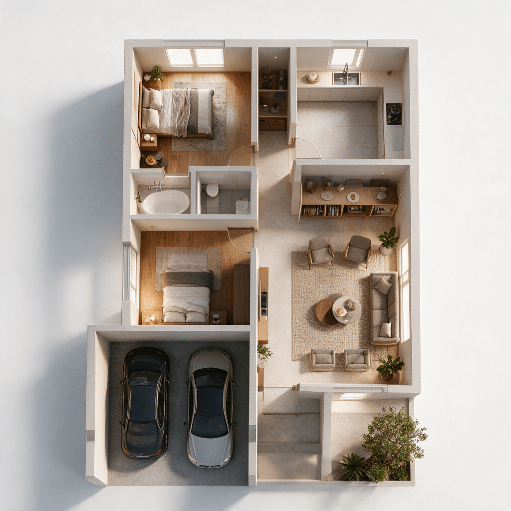 Interior design in Contemporary style — Living Room by GenRoom AI