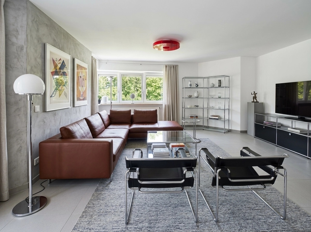 Interior design in Bauhaus style — Living Room by GenRoom AI