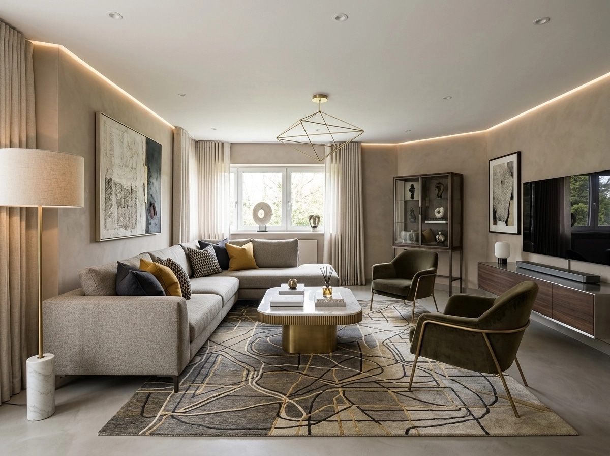 Interior design in Contemporary style — Living Room by GenRoom AI