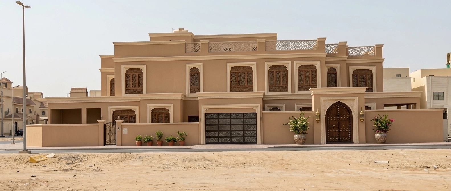 Arabian Facade Facade design — facade photo by GenRoom AI