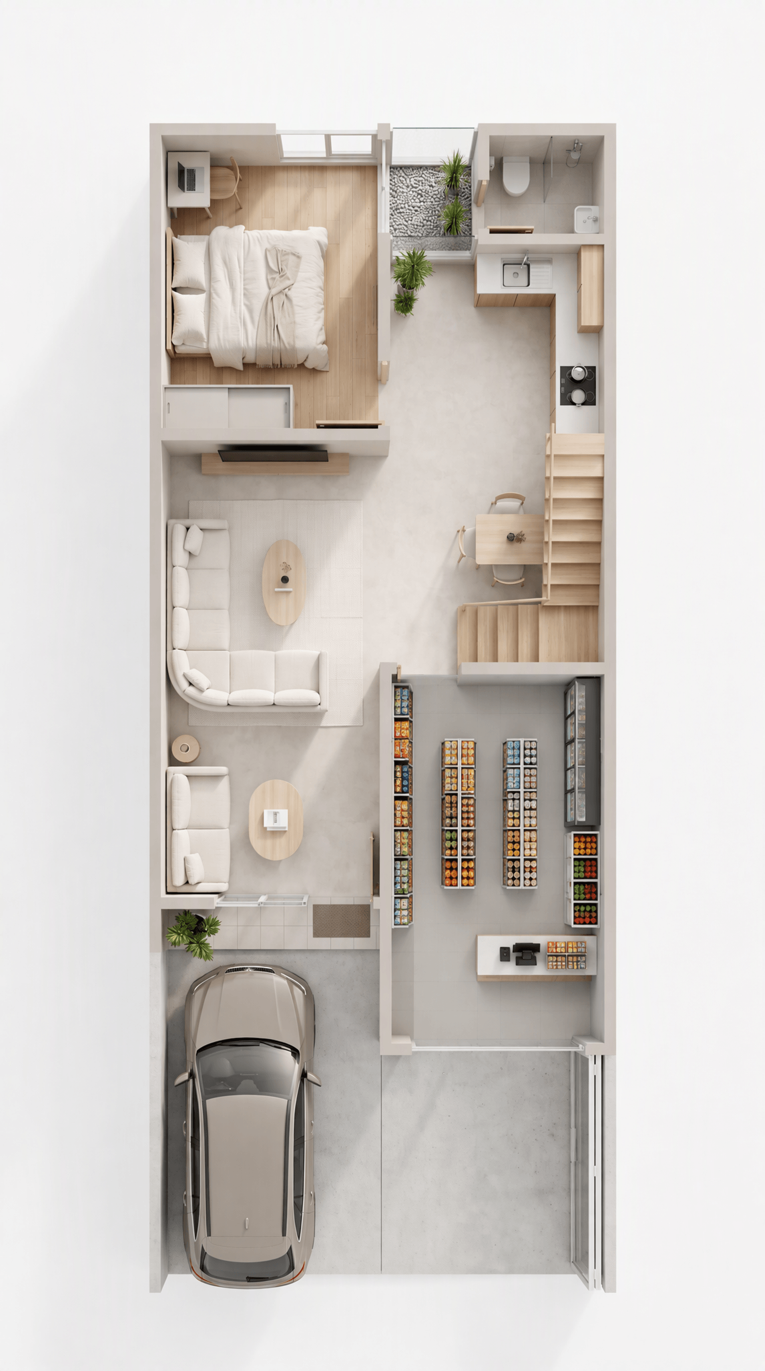 Interiördesign i stilen Minimalism — Vardagsrum av GenRoom AI