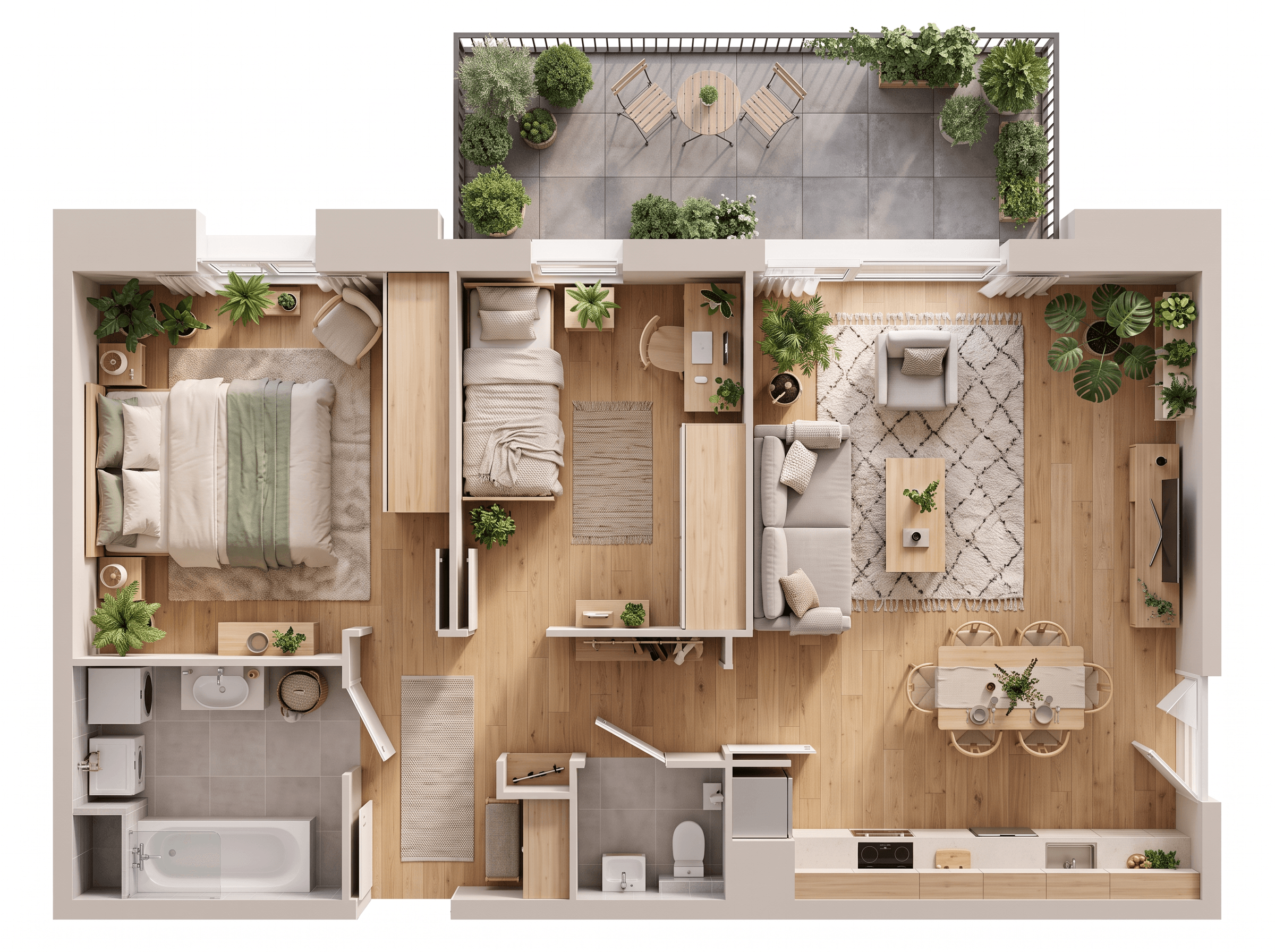Interior design in Scandinavian style — Living Room by GenRoom AI