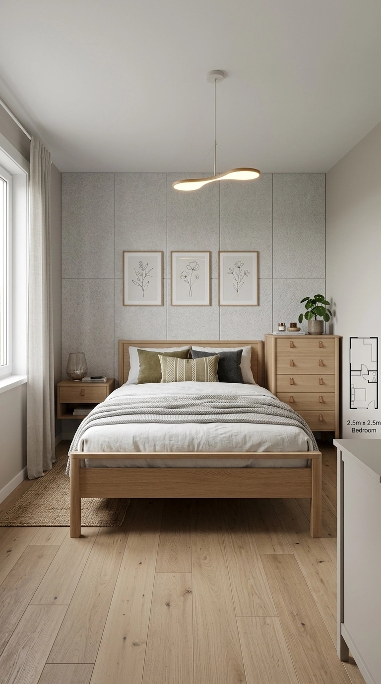 Interior design in Scandinavian style — Bedroom by GenRoom AI
